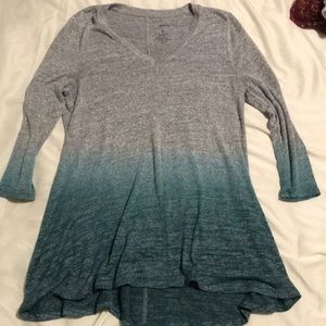 Sonoma tunic top size small in gray and blue